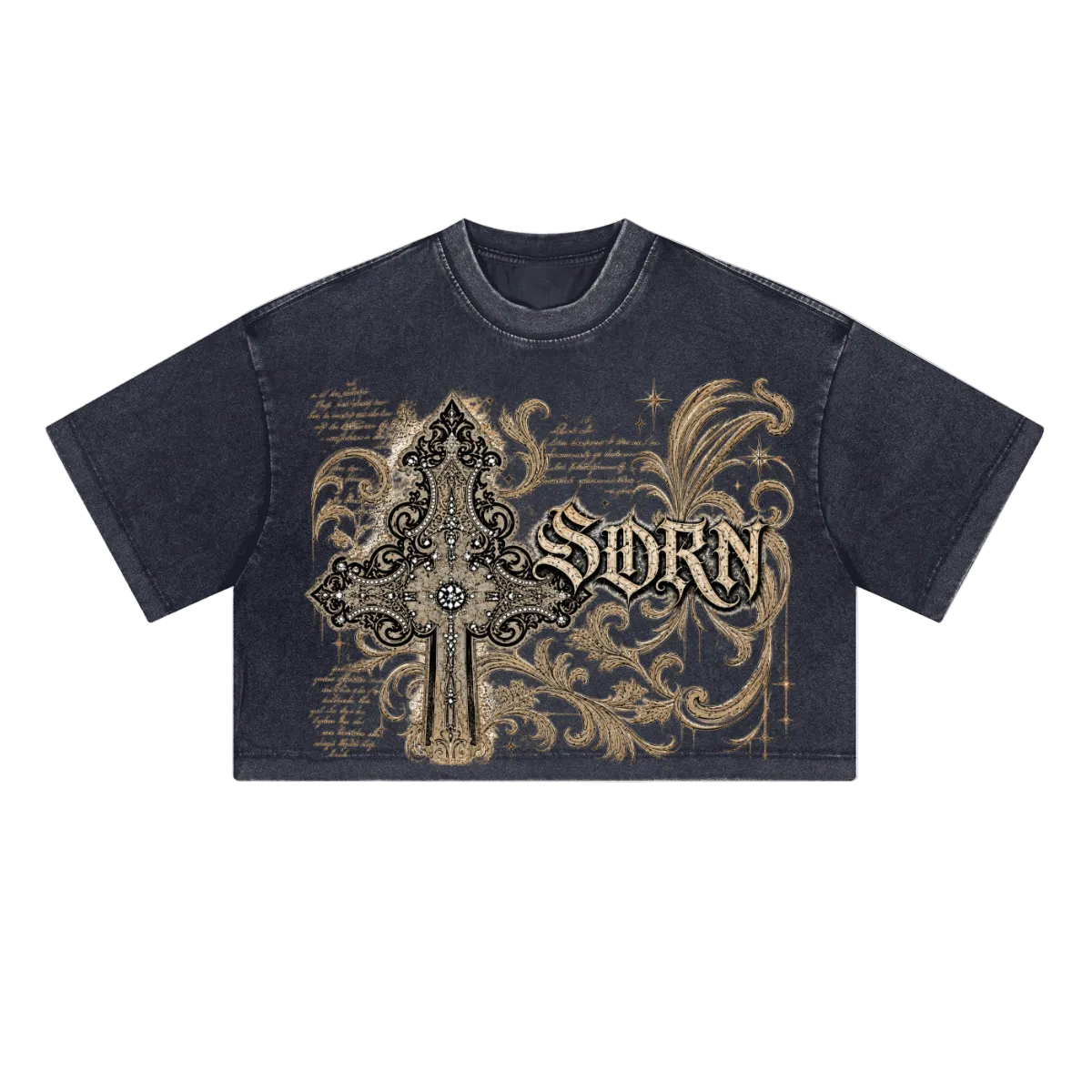 Gilded Cross Crop Tee