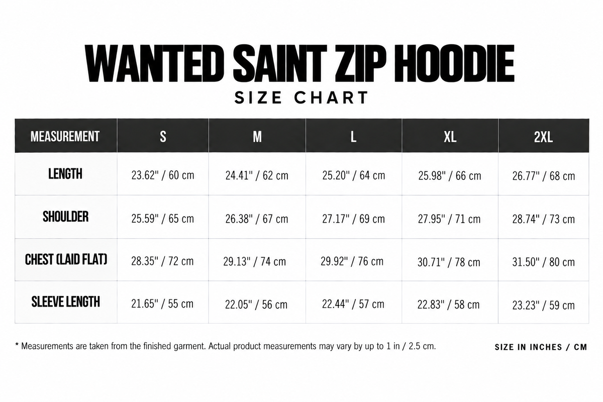Wanted Saint Zip Hoodie