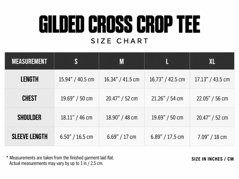 Gilded Cross Crop Tee