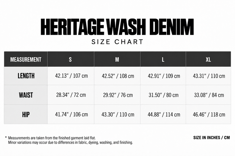 Heritage Wash Denim