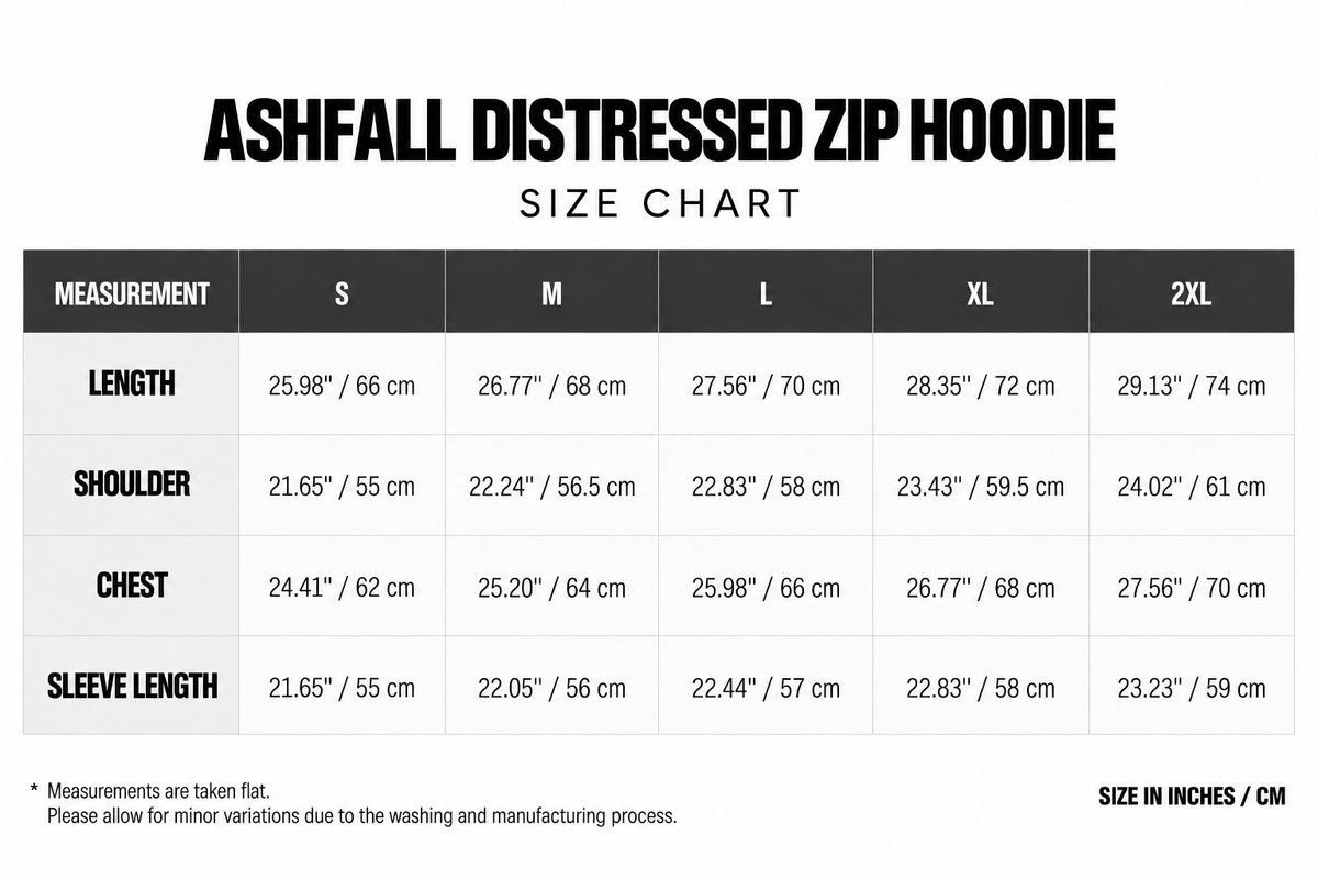 "Ashfall” Distressed Zip Hoodie