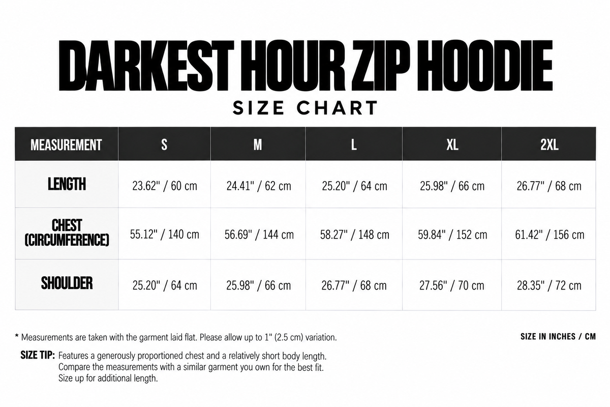 Darkest Hour Zip Hoodie