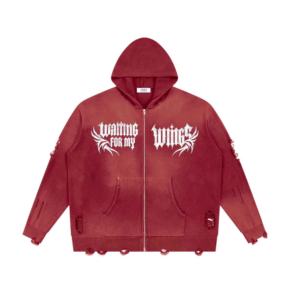 Waiting for My Wings Zip Hoodie 2