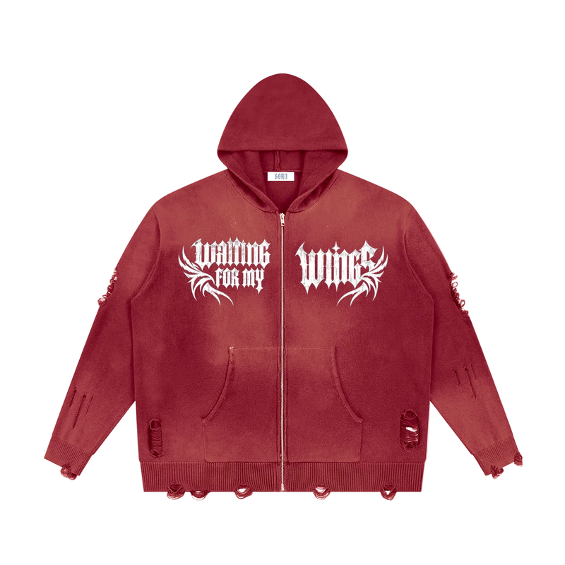 Waiting for My Wings Zip Hoodie 2